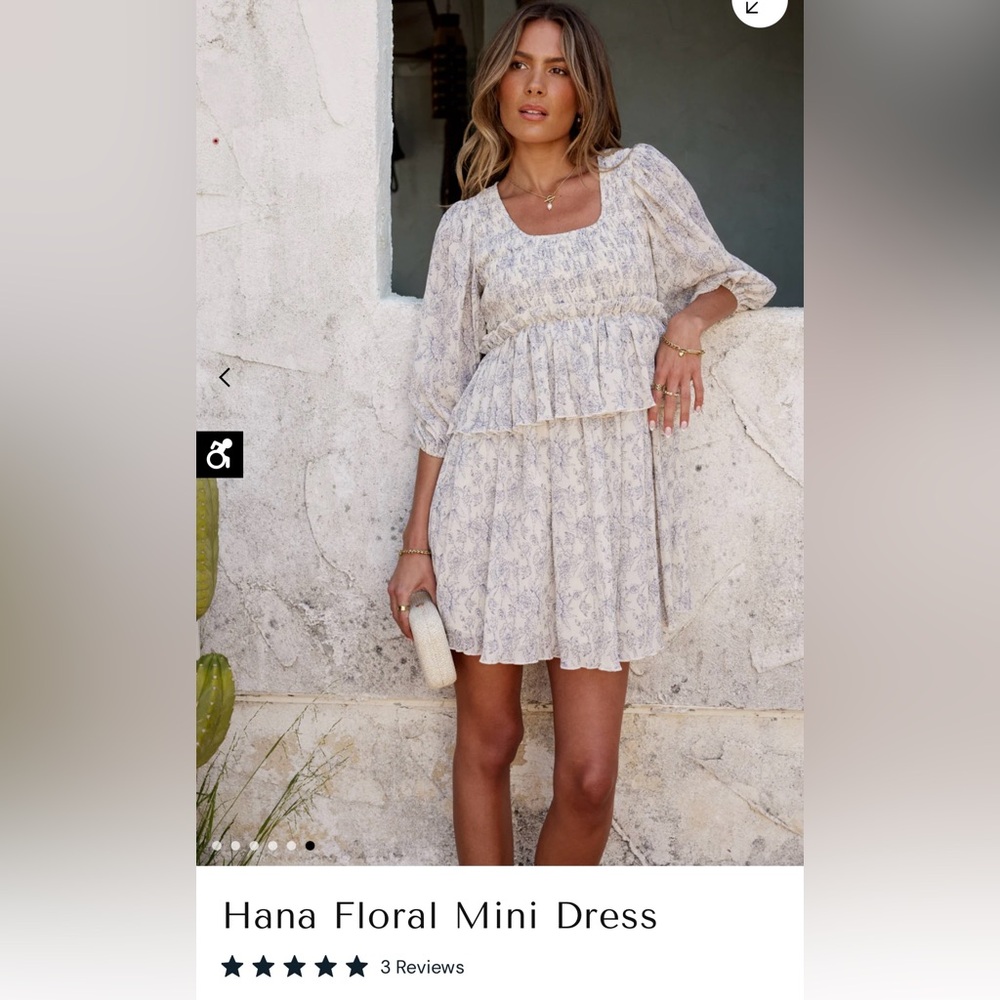 Bohme Cream Floral Mini Dress